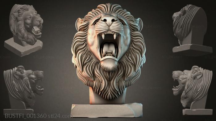 Lion head statue 3d STL model