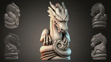 Fantasy busts Dragon Sculpture 3d model