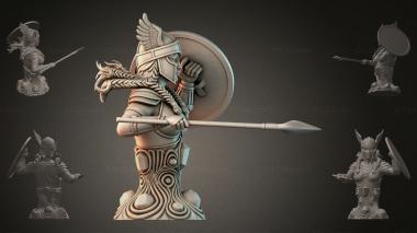 Fantasy busts Ancient Greek warrior with shield 3d model