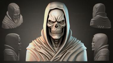 Fantasy busts Hooded Skull 3d model