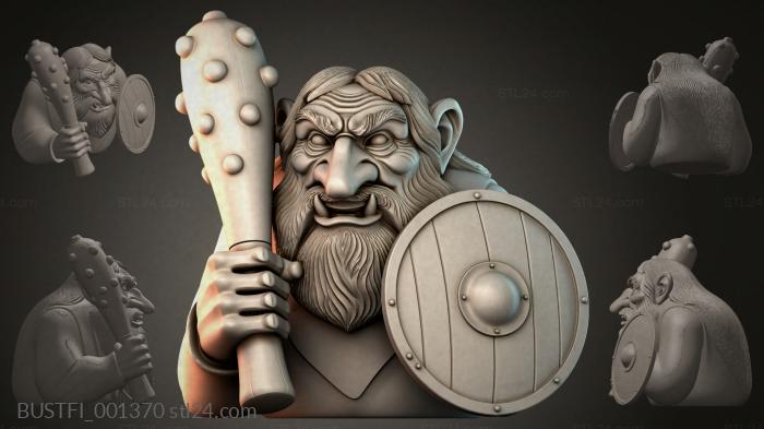 Viking with a club 3d STL model