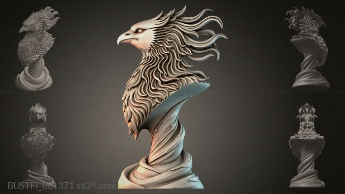 Bust of an eagle 3d STL model