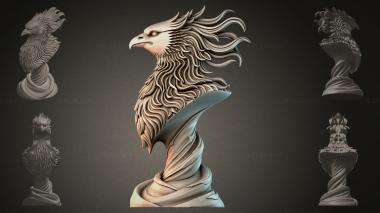 Fantasy busts Bust of an eagle 3d model