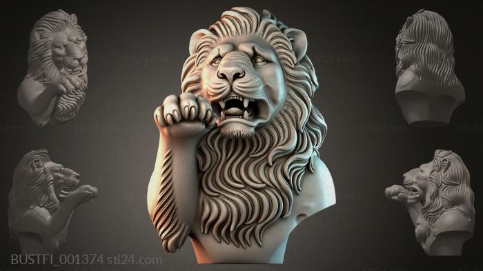 Bust of a lion 3d STL model