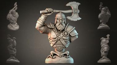 Fantasy busts Scandinavian Warrior 3d model