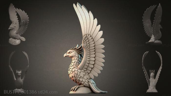 Eagle with spread wings 3d STL model