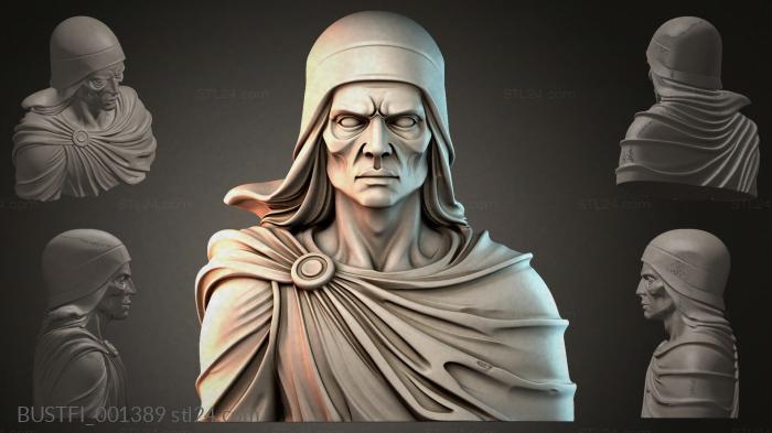Bust of a warrior in a helmet 3d STL model