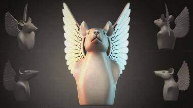 Fantasy busts Mouse with wings 3d model