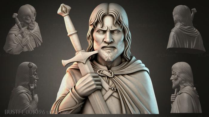 Бюст воина с мечом