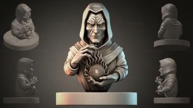 Fantasy busts Hooded Mystic Mage 3d model