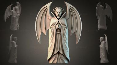 Fantasy busts Vampire figure with wings 3d model