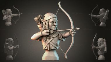 Fantasy busts Bust of an Elf Archer 3d model