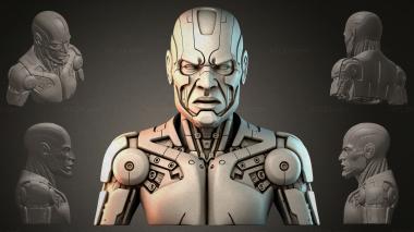 Fantasy busts Bust of a robot 3d model