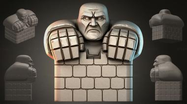 Fantasy busts Stone Guardian 3d model