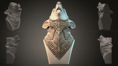 Fantasy busts Bust of a Wolf 3d model