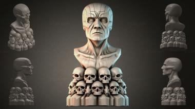 Fantasy busts Bust with Skulls 3d model