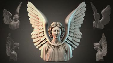 Fantasy busts Angel with wings 3d model