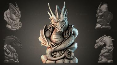 Fantasy busts Dragon Sculpture 3d model