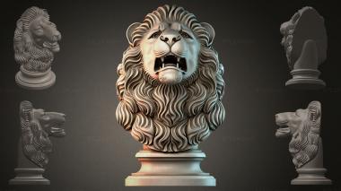 Fantasy busts Bust of a lion 3d model