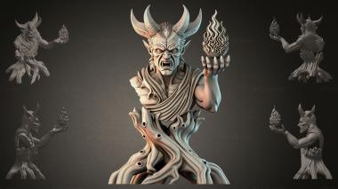 Fantasy busts Demon with Fire 3d model
