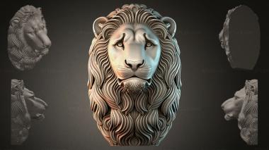 Fantasy busts Lions Head Relief 3d model
