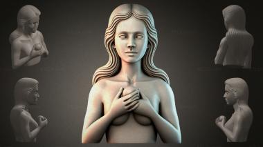 Fantasy busts Girl with a Ball 3d model