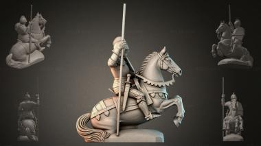 Fantasy busts Knight on Horseback 3d model