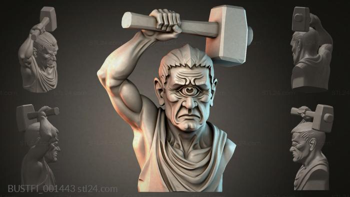 Бюсты фэнтези (BUSTFI_001443) 3D модель для ЧПУ станка
