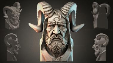 Fantasy busts Bust of the Horned Demon 3d model