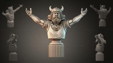 Fantasy busts Bust of a Viking 3d model