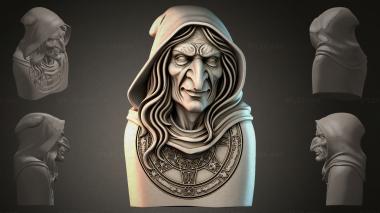 Fantasy busts Bust of a Hooded Witch 3d model