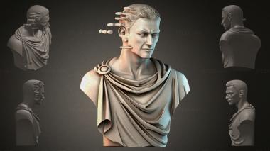 Fantasy busts Bust of a Roman warrior 3d model