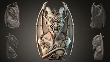 Fantasy busts Demon with Wings 3d model