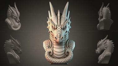 Fantasy busts Dragon Bust 3d model