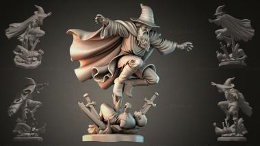 Fantasy busts Jumping Mage 3d model