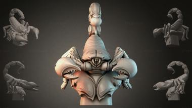 Fantasy busts Scorpio on a stand 3d model