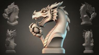 Fantasy busts Dragon Bust 3d model
