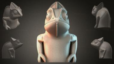 Fantasy busts Chameleon Figurine 3d model