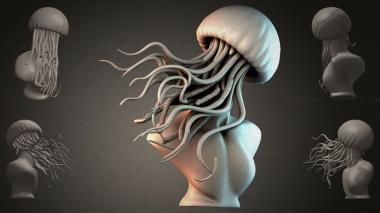 Fantasy busts Medusa sculpture 3d model