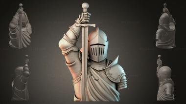 Fantasy busts Knight with a Sword 3d model