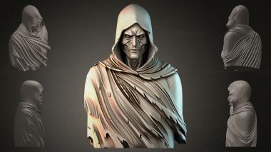 Fantasy busts Hooded bust 3d model