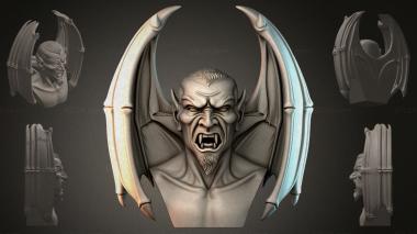 Fantasy busts Vampire Head with Wings 3d model