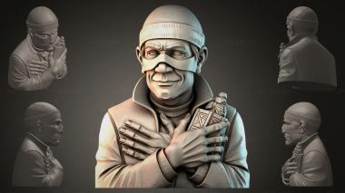 Fantasy busts Bust of a Monk 3d model