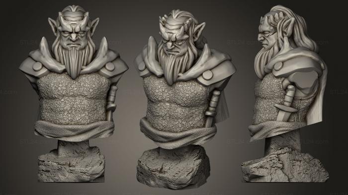 Busts of heroes and monsters (Hudson from Gargoyles Edition, BUSTH_0174) 3D models for cnc