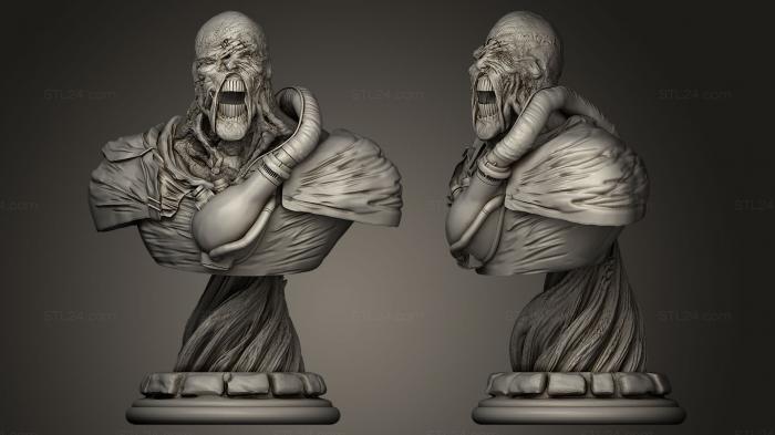 Busts of heroes and monsters (Nemesis Resident Evil, BUSTH_0238) 3D models for cnc