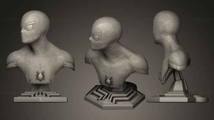 Бюсты монстры и герои (Возвращение домой Человека-паука, BUSTH_0286) 3D модель для ЧПУ станка