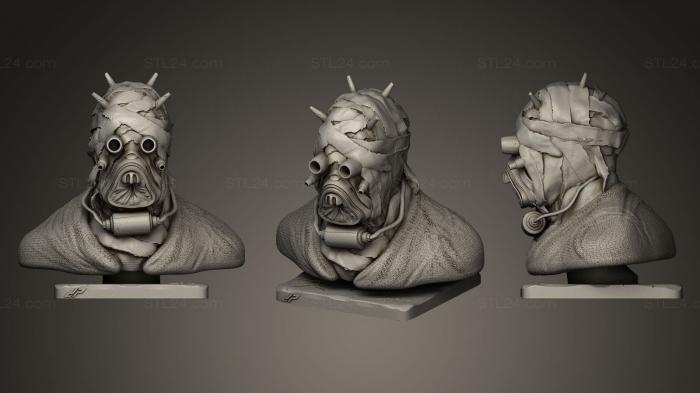 Busts of heroes and monsters (Star Wars Tusken Raider, BUSTH_0290) 3D models for cnc