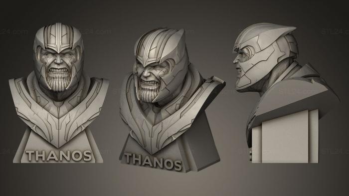 Busts of heroes and monsters (Thanos prism podium, BUSTH_0305) 3D models for cnc