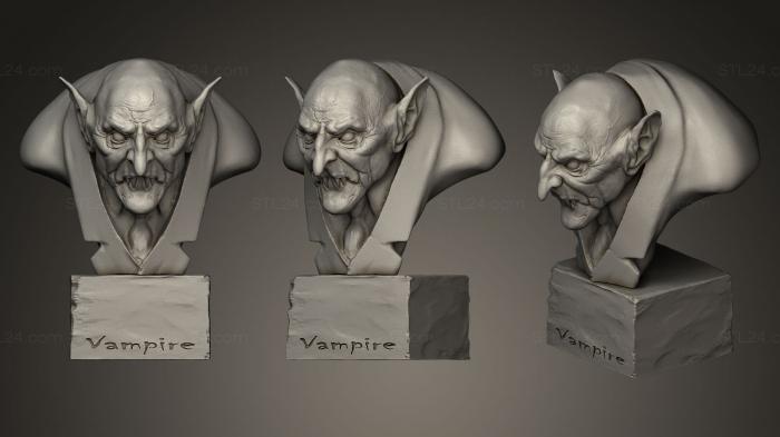 Бюсты монстры и герои (Вампирский подиум, BUSTH_0315) 3D модель для ЧПУ станка
