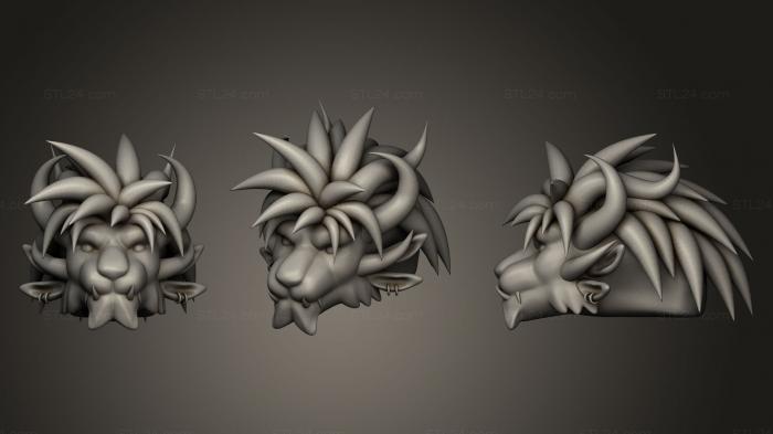 Бюсты монстры и герои (Разрез, BUSTH_0383) 3D модель для ЧПУ станка